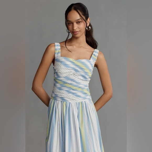 By Anthropologie Dresses & Skirts - By Anthropologie Square-Neck Drop-Waist Maxi Dress